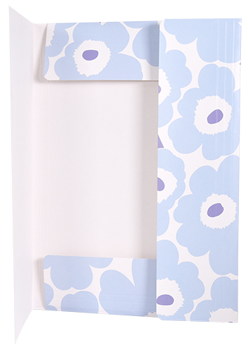 Kulmalukkokansio Marimekko Unikko vaaleansininen