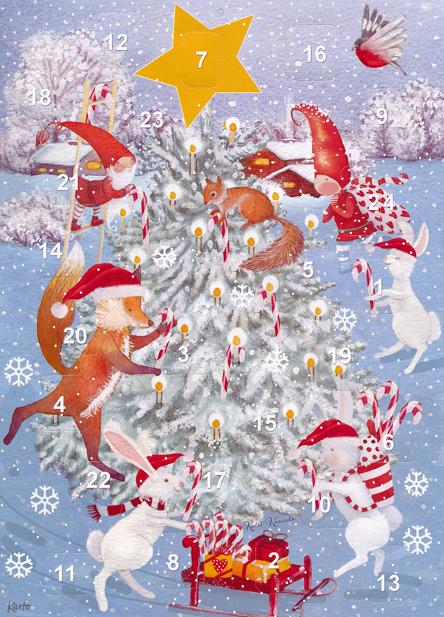 Joulukalenteri A4 Katri Kuusela