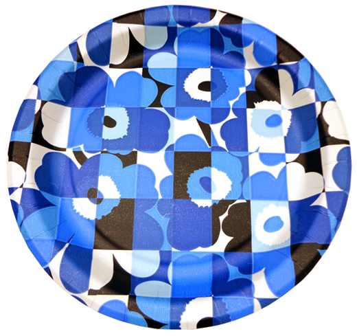 Lautanen 23cm Mini-Ruutu-Unikko blue