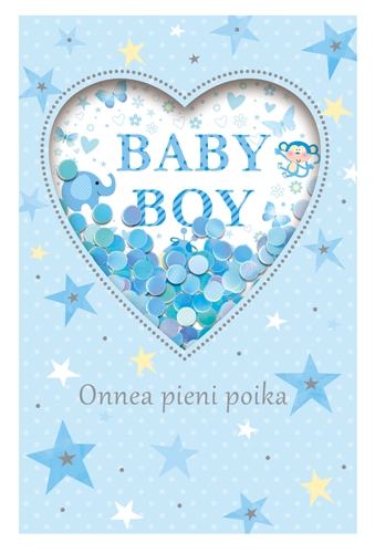 2-os vauvakortti poika paljetti