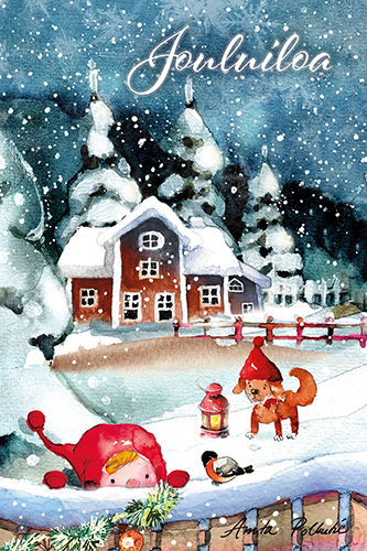 2-os joulupakettikortti Anita Polkutie