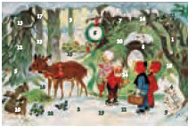 Joulukorttikalenteri Baumgarten