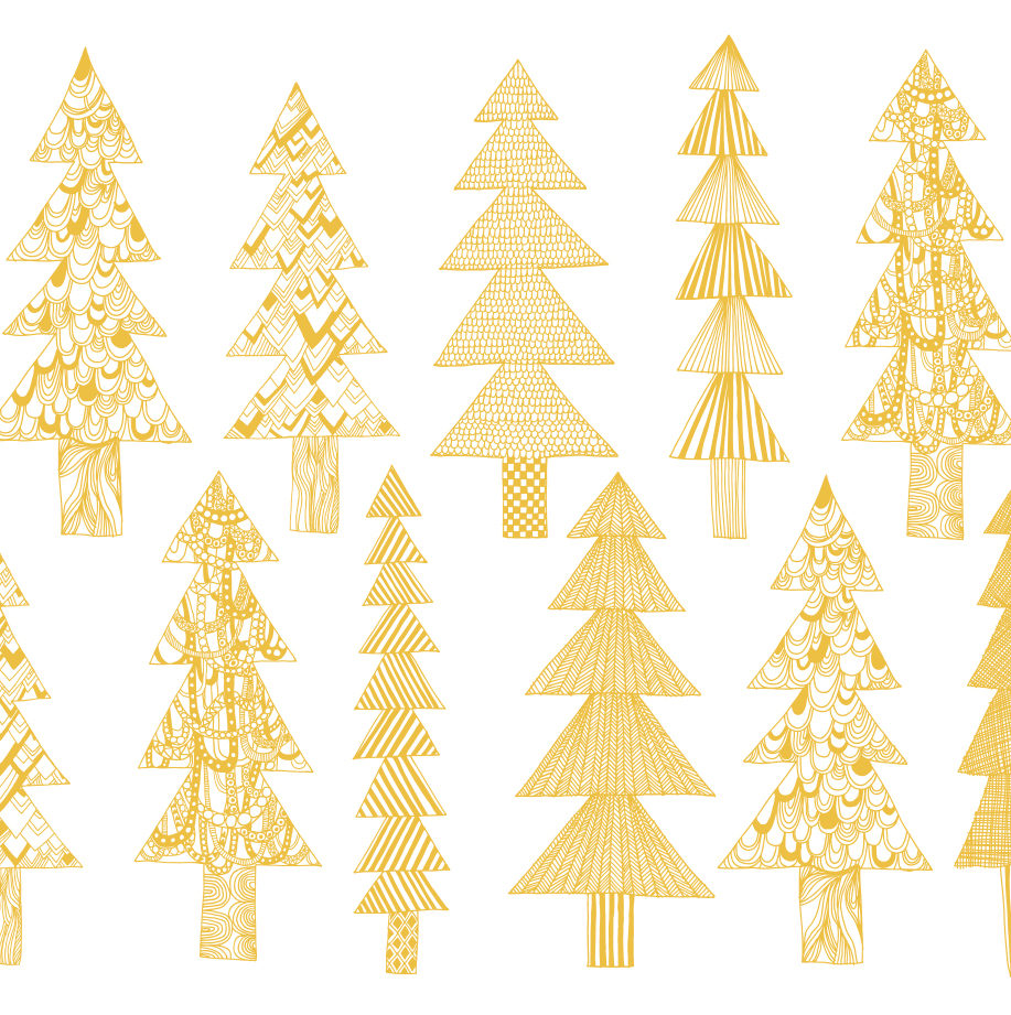 Pakettikortti Kuusikossa kulta Marimekko