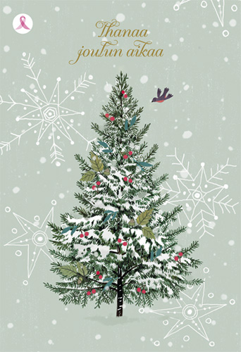 2-os joulu Roosa nauha hyv tek Hallmark