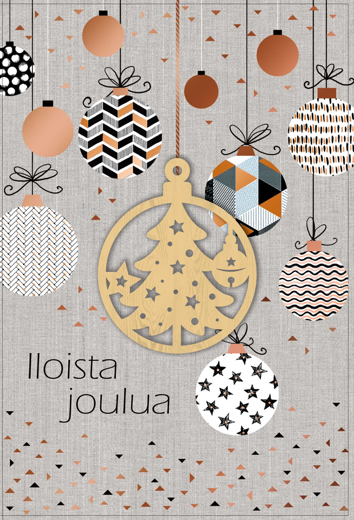 2-os joulukortti puukoriste