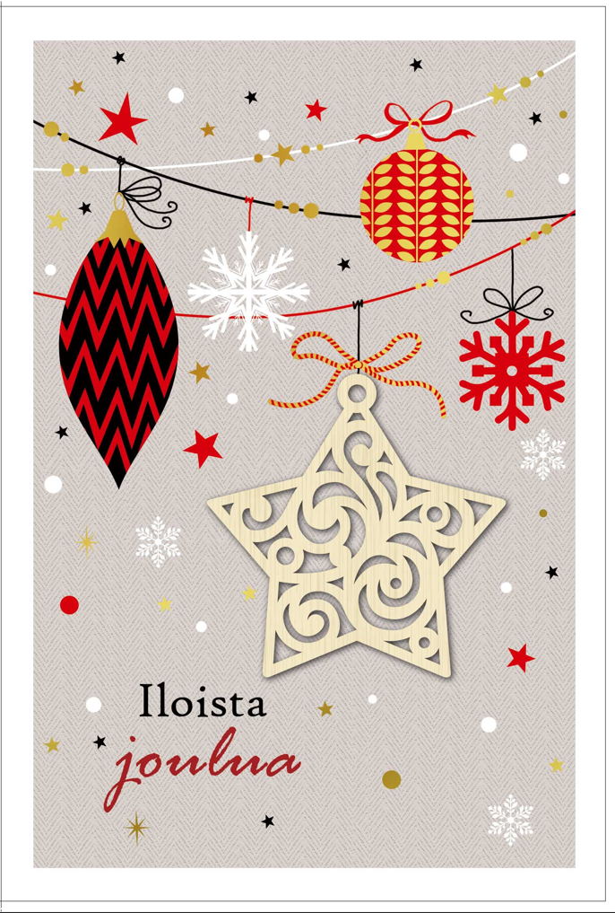 2-os joulukortti puukoriste