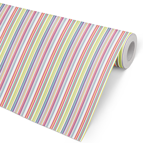 Lahjapaperi vakio tiskirulla 57cm x 154m raidat