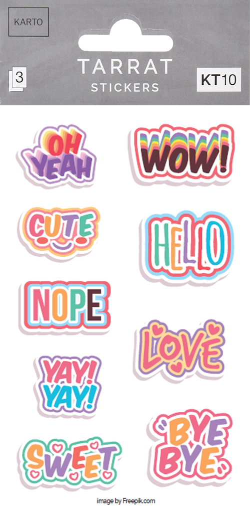 Sticker KT10 texts