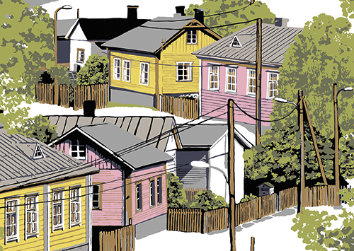 1-os kortti Vallila Naapurusto v-pun-vihreä