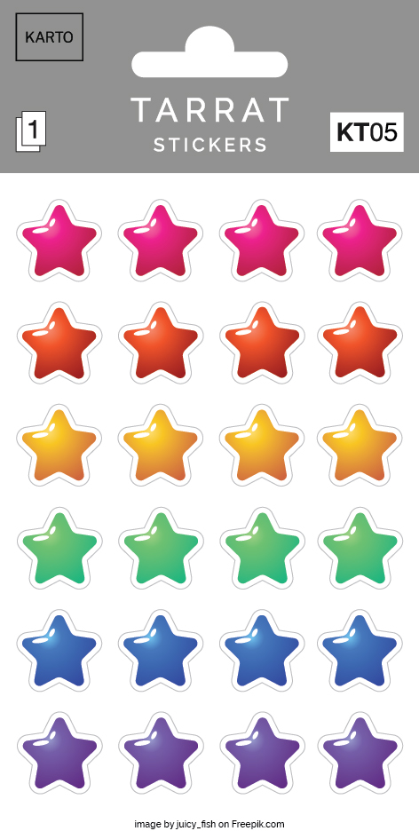 Paper sticker KT05 stars