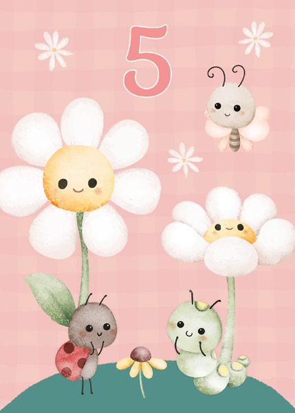 1-os vuosikortti 5v tyttö