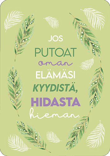 1-os kortti Hidasta elämää