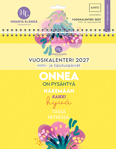 Seinäkalenteri 2027 Hidasta elämää 22x22 cm