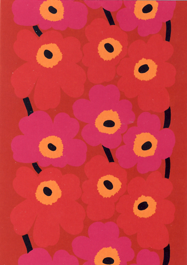 1-os Marimekko Unikko kokopunainen