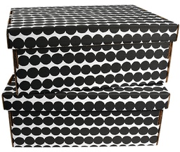 [20219] Kotilaatikko Räsymatto musta