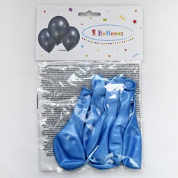 [90337] Ilmapallo metalli sininen 8 kpl