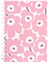 [15059] Muistikirja A5 kierre Marimekko Unikko vaaleanpunainen
