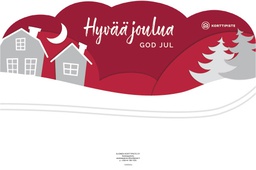 [105554] Opaste Hyvää joulua puna-harmaa 54 cm FI-SE