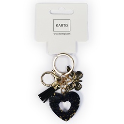 [3560907] Avaimenperä sydän ja perhonen musta