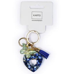 [3560910] Avaimenperä sydän ja perhonen sininen