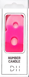 [202422] Numerokynttilä 8 pinkki