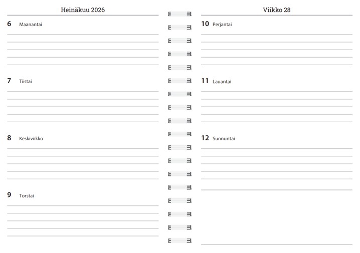 Taskukalenteri 2027 Marimekko 13x9,5 cm