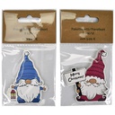 Pakettikortti joulu 8 kpl muotoonleikattu tonttu lajitelma