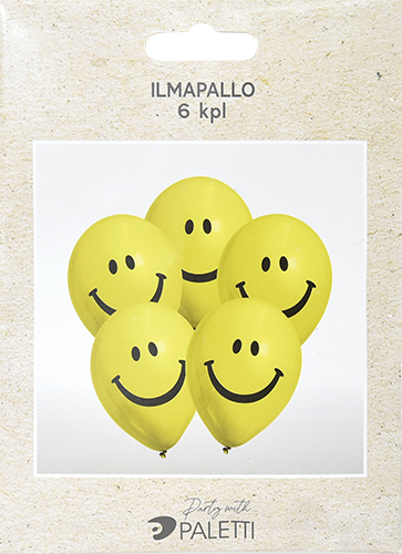 Ilmapallo Smiley 6 kpl