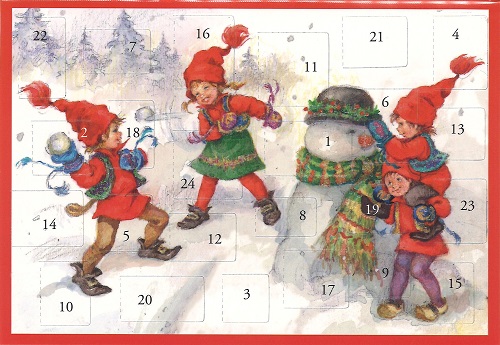 Joulukorttikalenteri A6