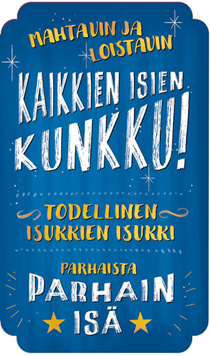 2-os isänpäivänä stanssattu Hallmark