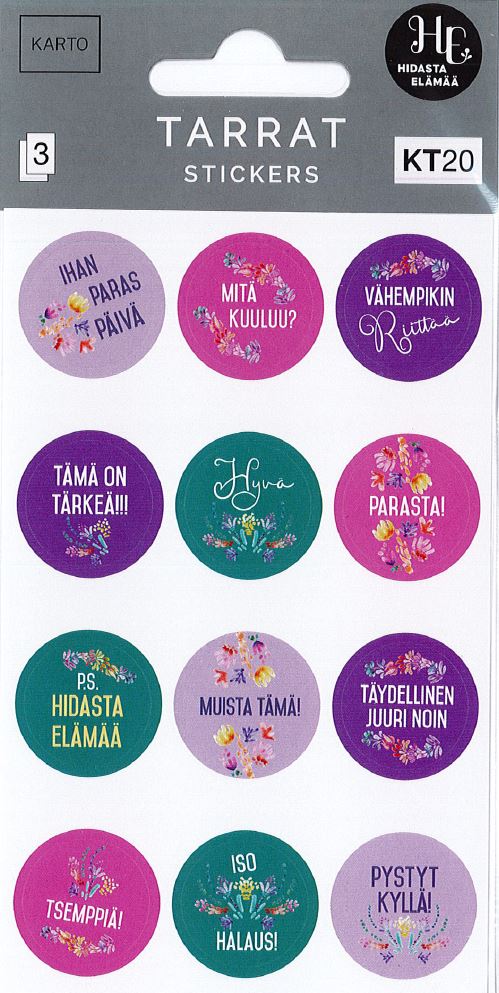 Tarra KT20 tekstit Hidasta elämää
