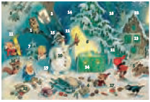 Joulukorttikalenteri Baumgarten