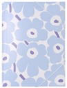 Kulmalukkokansio Marimekko Unikko vaaleansininen
