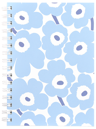 Muistikirja A5 kierre Marimekko Unikko vaaleansininen