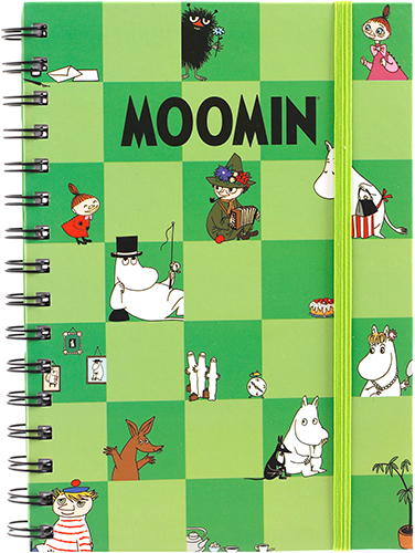 Wire-O notebook A4 Moomin Chequered