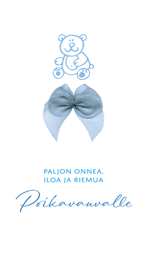 2-os vauvakortti poika rusetti