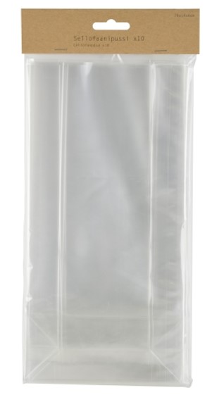 Sellofaanipussi 10 kpl G 28x14x5 cm