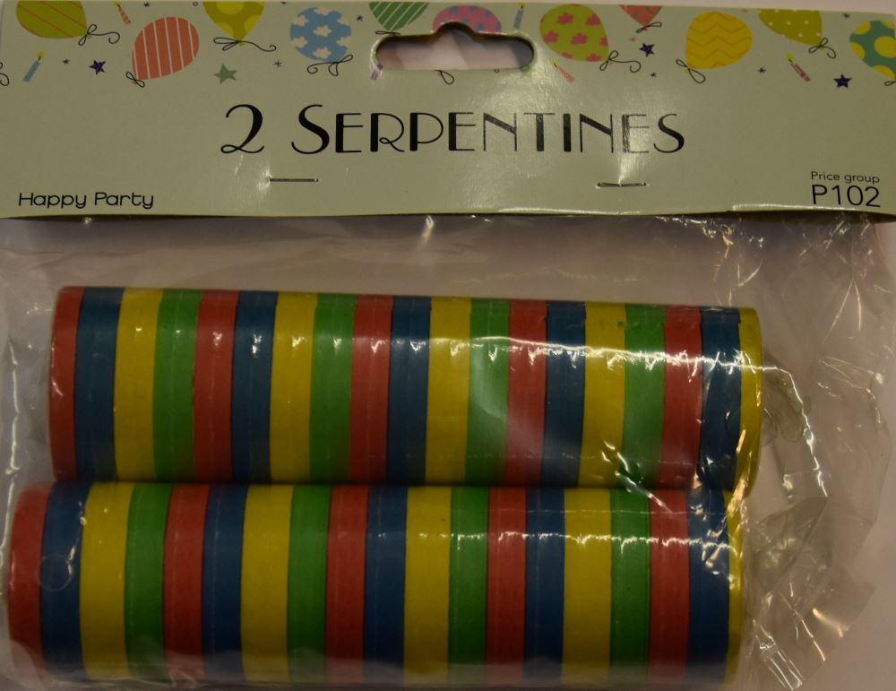 Serpentiini monivärinen 2 kpl