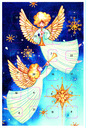 Joulukorttikalenteri A6