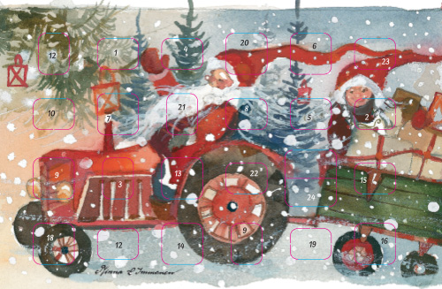 Joulukorttikalenteri Minna Immonen A6