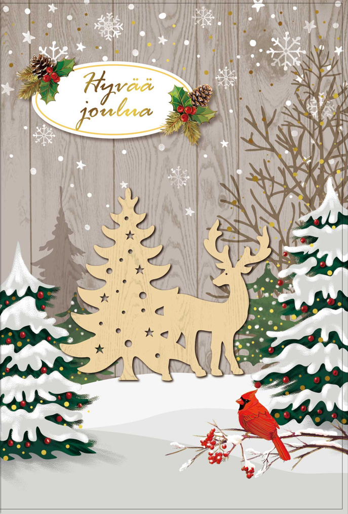 2-os joulukortti puukoriste
