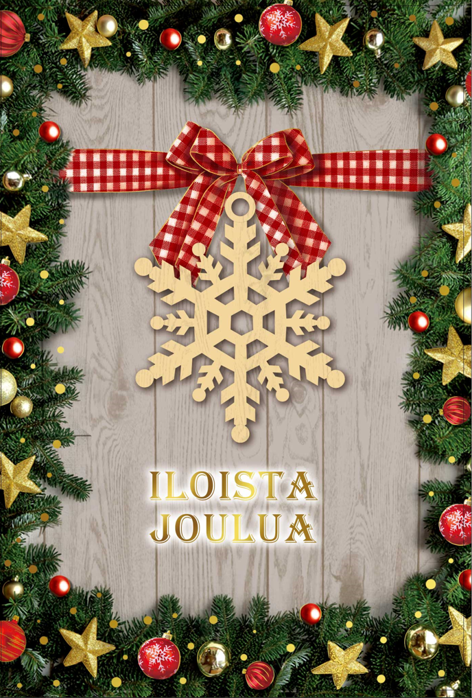 2-os joulukortti puukoriste