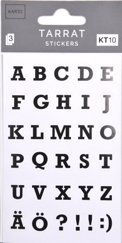 Sticker KT10 alphabets black