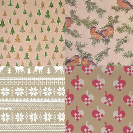 Joulupaperi kraft KY 70 x 200 cm 25 rll