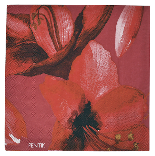 Servetti 25cm Pentik Amaryllis punainen