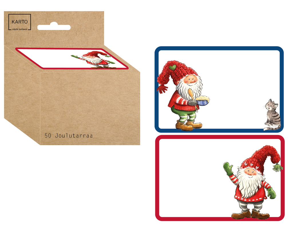 Pakettitarra joulu rulla 50kpl tonttu