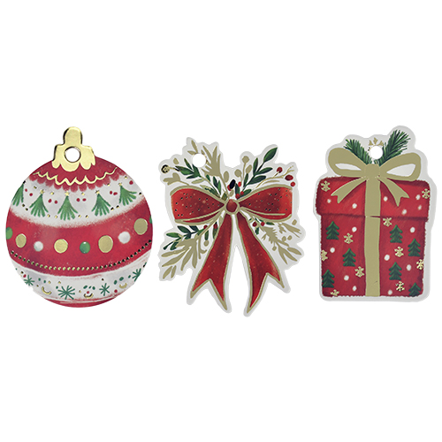 Pakettikortti joulu 8 kpl muotoonleikattu luxus lajitelma