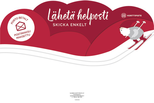 Opaste postimaksu maksettu puna-harmaa 54 cm FI-SE