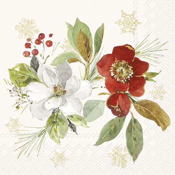 POINSETTIA BOUGUET cream 25 cm