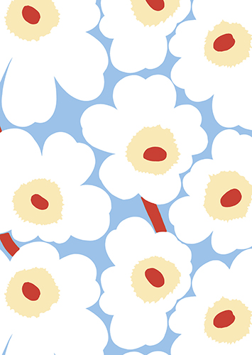 1-os Marimekko Unikko taivaansininen-pun